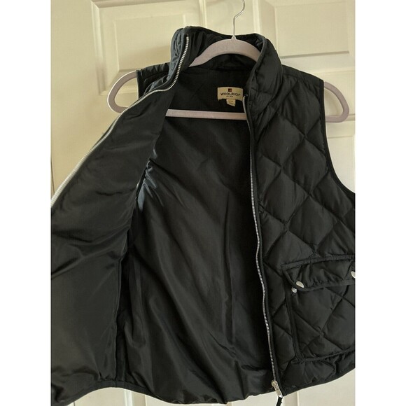 Woolrich Puffer Vest Womens Small Quilted Full Zip Black - Picture 2 of 7
